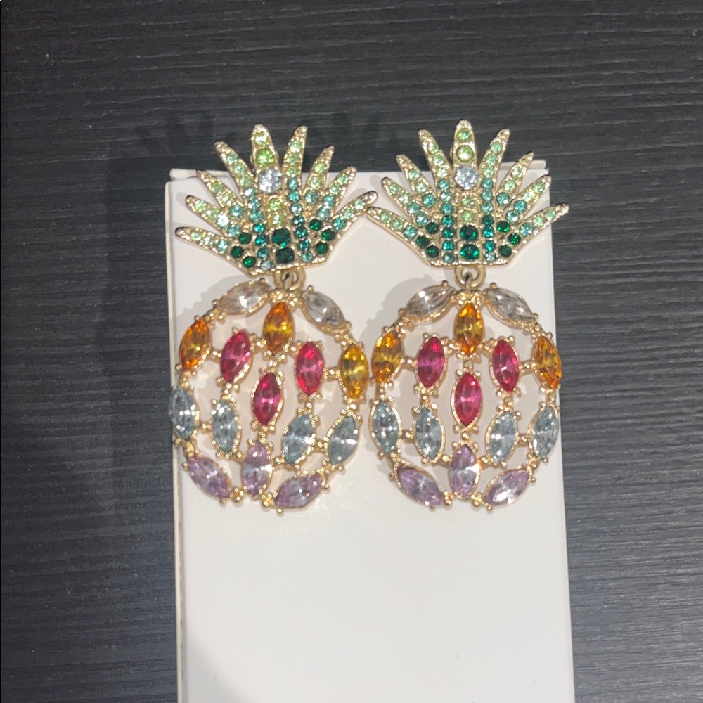 Elegant Multicolor Pineapple Earrings